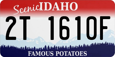 ID license plate 2T1610F
