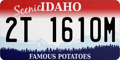 ID license plate 2T1610M