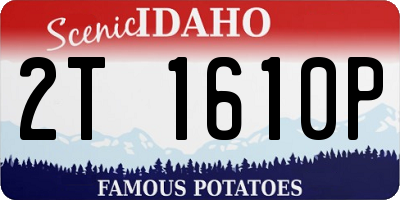ID license plate 2T1610P
