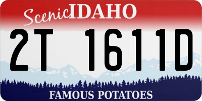 ID license plate 2T1611D