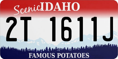 ID license plate 2T1611J
