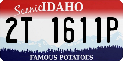ID license plate 2T1611P