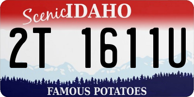 ID license plate 2T1611U