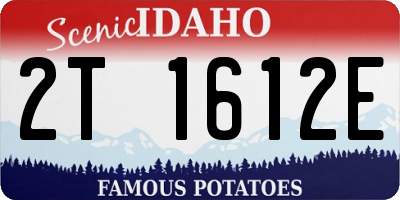 ID license plate 2T1612E