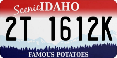 ID license plate 2T1612K