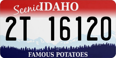 ID license plate 2T1612O