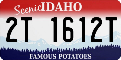 ID license plate 2T1612T