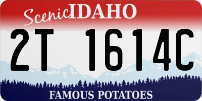 ID license plate 2T1614C