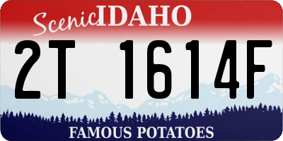 ID license plate 2T1614F