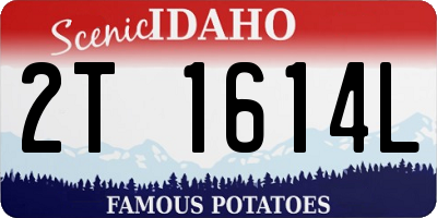 ID license plate 2T1614L