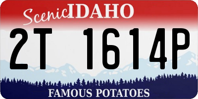 ID license plate 2T1614P