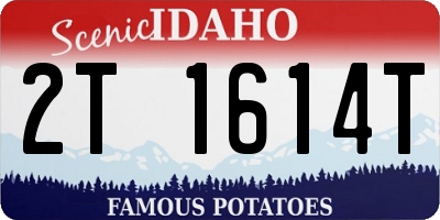 ID license plate 2T1614T