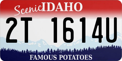 ID license plate 2T1614U