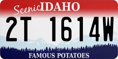 ID license plate 2T1614W