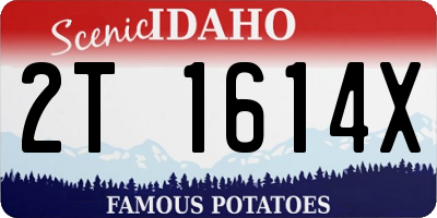 ID license plate 2T1614X