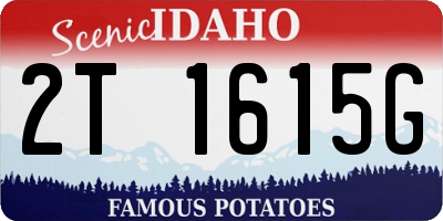 ID license plate 2T1615G