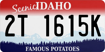 ID license plate 2T1615K