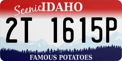 ID license plate 2T1615P
