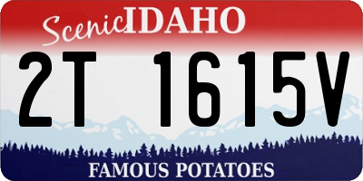 ID license plate 2T1615V