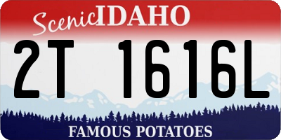 ID license plate 2T1616L
