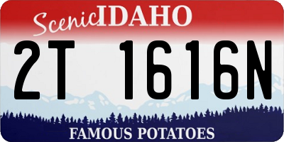 ID license plate 2T1616N