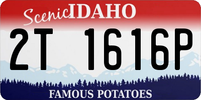 ID license plate 2T1616P