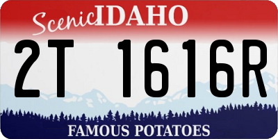 ID license plate 2T1616R