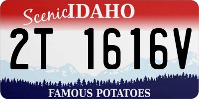 ID license plate 2T1616V