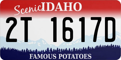 ID license plate 2T1617D