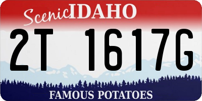 ID license plate 2T1617G