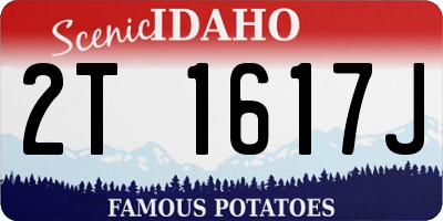 ID license plate 2T1617J