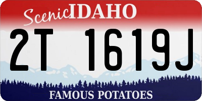 ID license plate 2T1619J