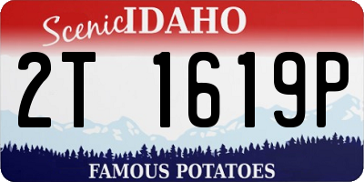 ID license plate 2T1619P