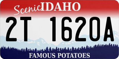 ID license plate 2T1620A