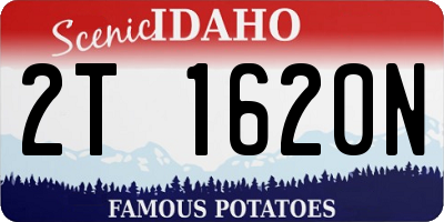 ID license plate 2T1620N