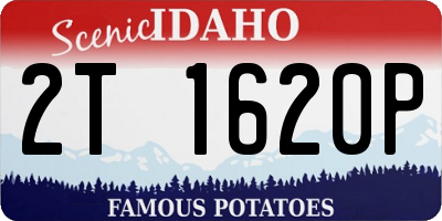 ID license plate 2T1620P