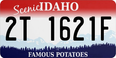 ID license plate 2T1621F