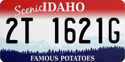 ID license plate 2T1621G