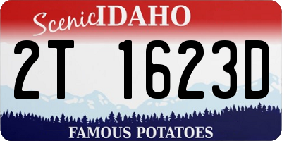 ID license plate 2T1623D