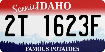 ID license plate 2T1623F