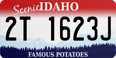 ID license plate 2T1623J