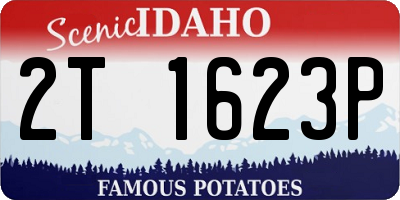 ID license plate 2T1623P