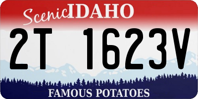 ID license plate 2T1623V