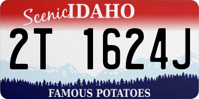 ID license plate 2T1624J