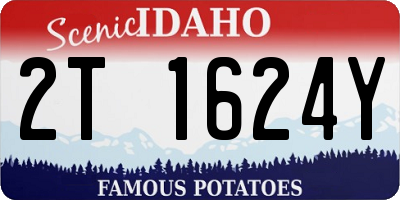 ID license plate 2T1624Y