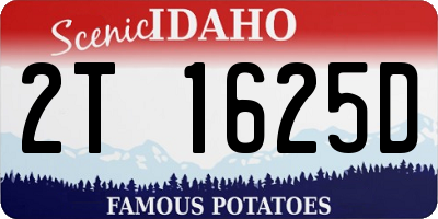 ID license plate 2T1625D