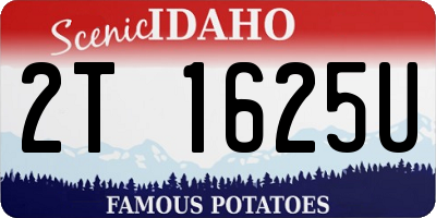 ID license plate 2T1625U