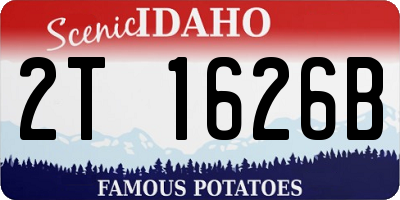 ID license plate 2T1626B