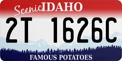 ID license plate 2T1626C