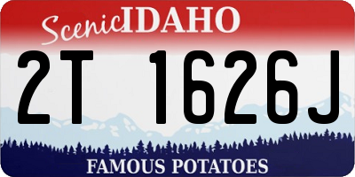 ID license plate 2T1626J